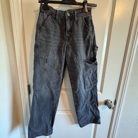 Forever 21 Pants - Forever 21 Washed Charcoal Utility Cargo Pants